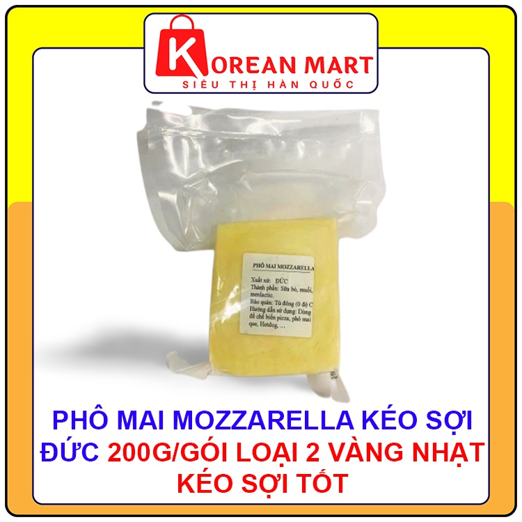 Phô mai kéo sợi Mozzarella Đức tảng 200g