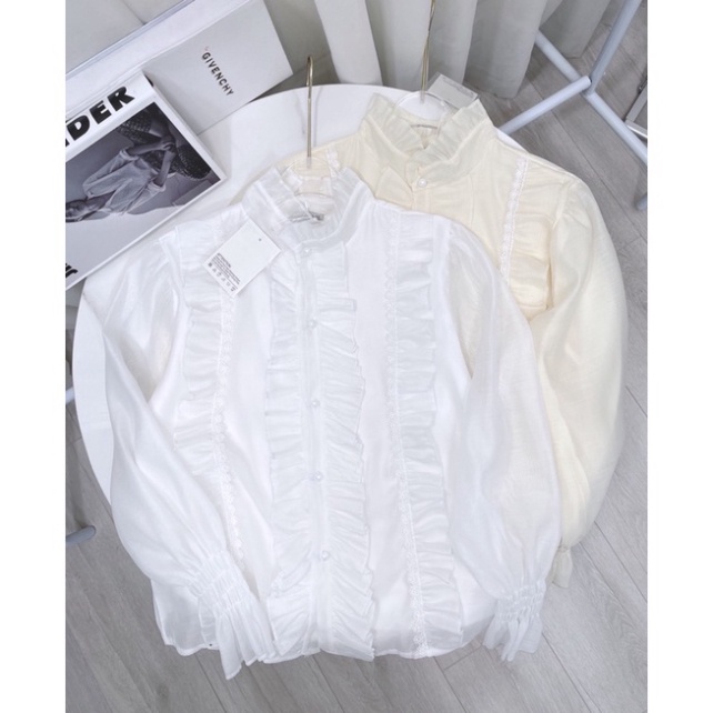 Áo Sơ Mi Bèo Ngọc Xếp Ly Tiểu Thư