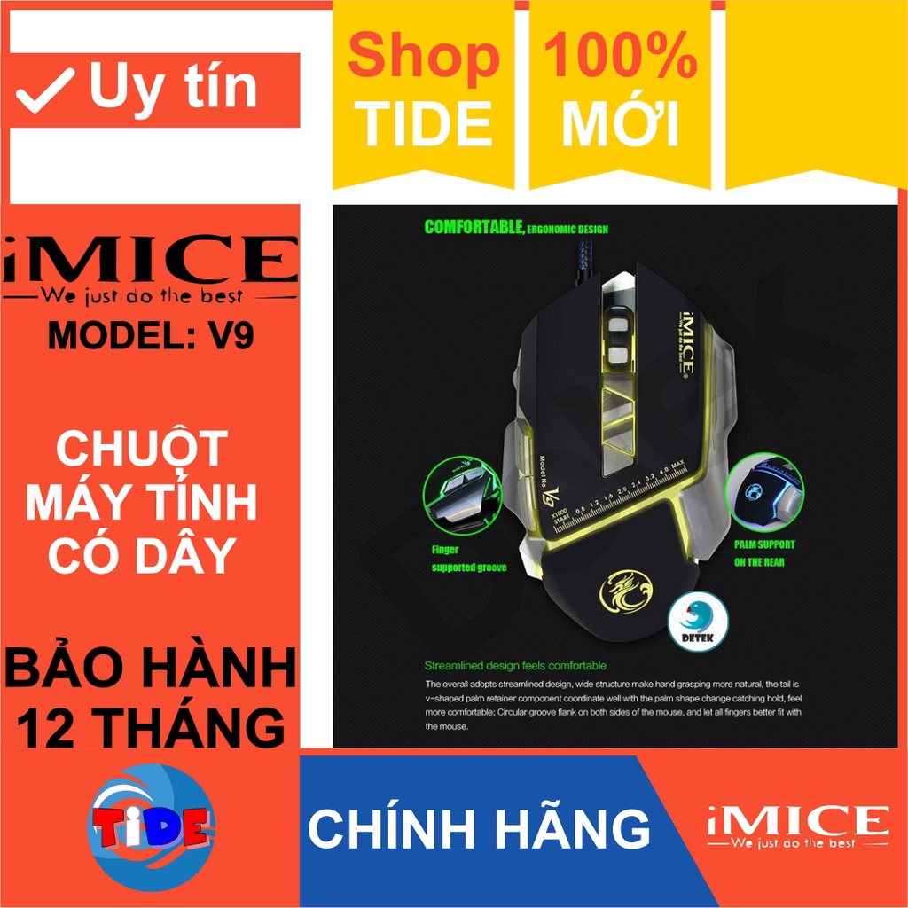 Chuột Gaming Imice V9 – Chính hãng – Led đổi màu – Độ nhạy 3200 DPI – Bảo hành 12 tháng