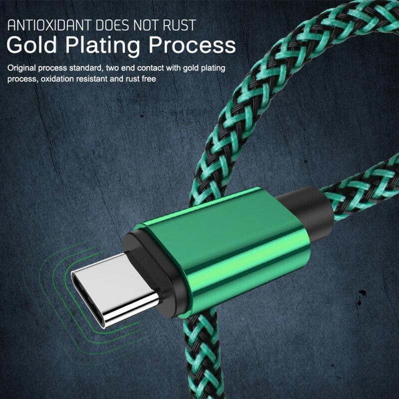 European and American high quality USB2.4A nylon braided charging cable