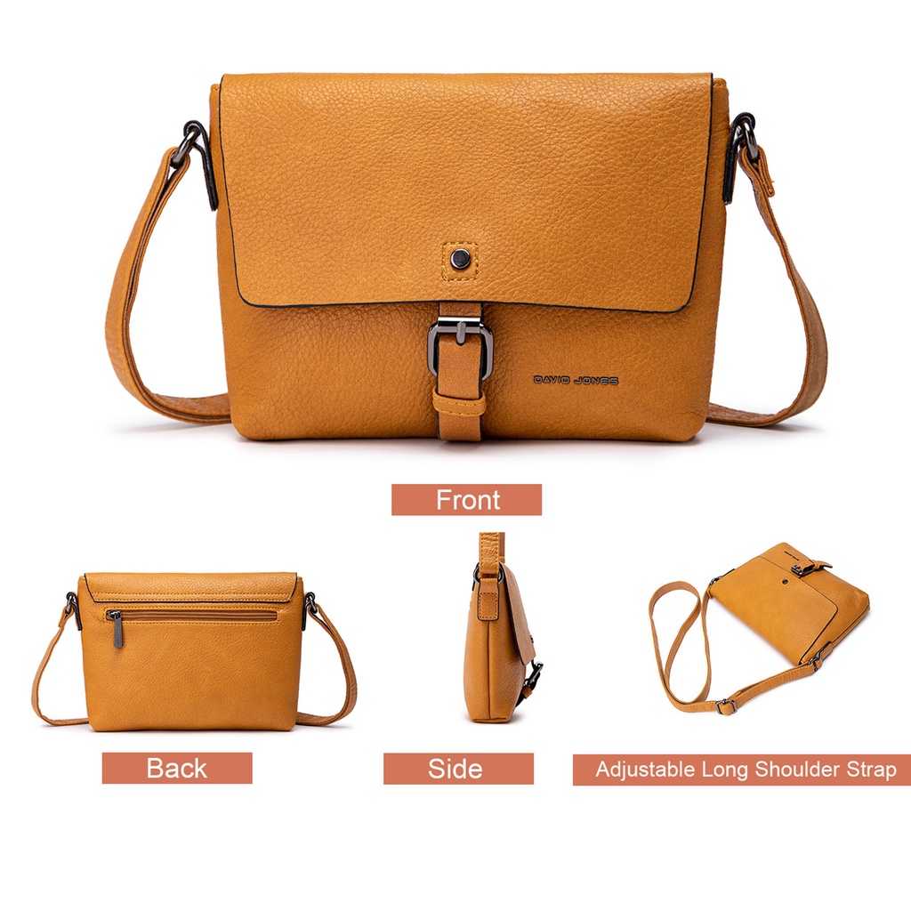 Túi đeo chéo DAVID JONES Paris thiết kế đơn giản thời trang cho nữ
