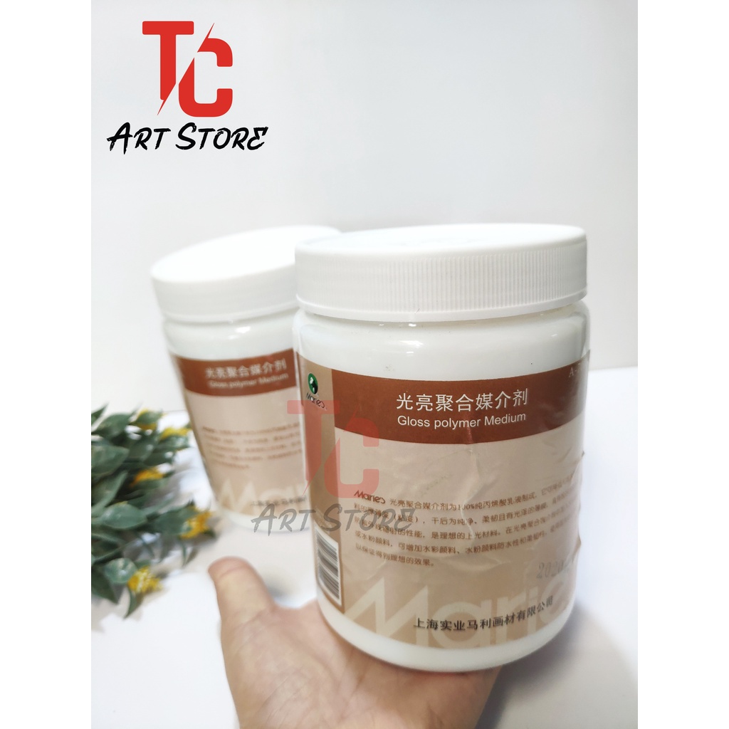 PHỦ BÓNG BẢO VỆ TRANH ACRYLIC 1 LÍT - GLOSS POLYMER MEDIUM MARIE'S 1000ML