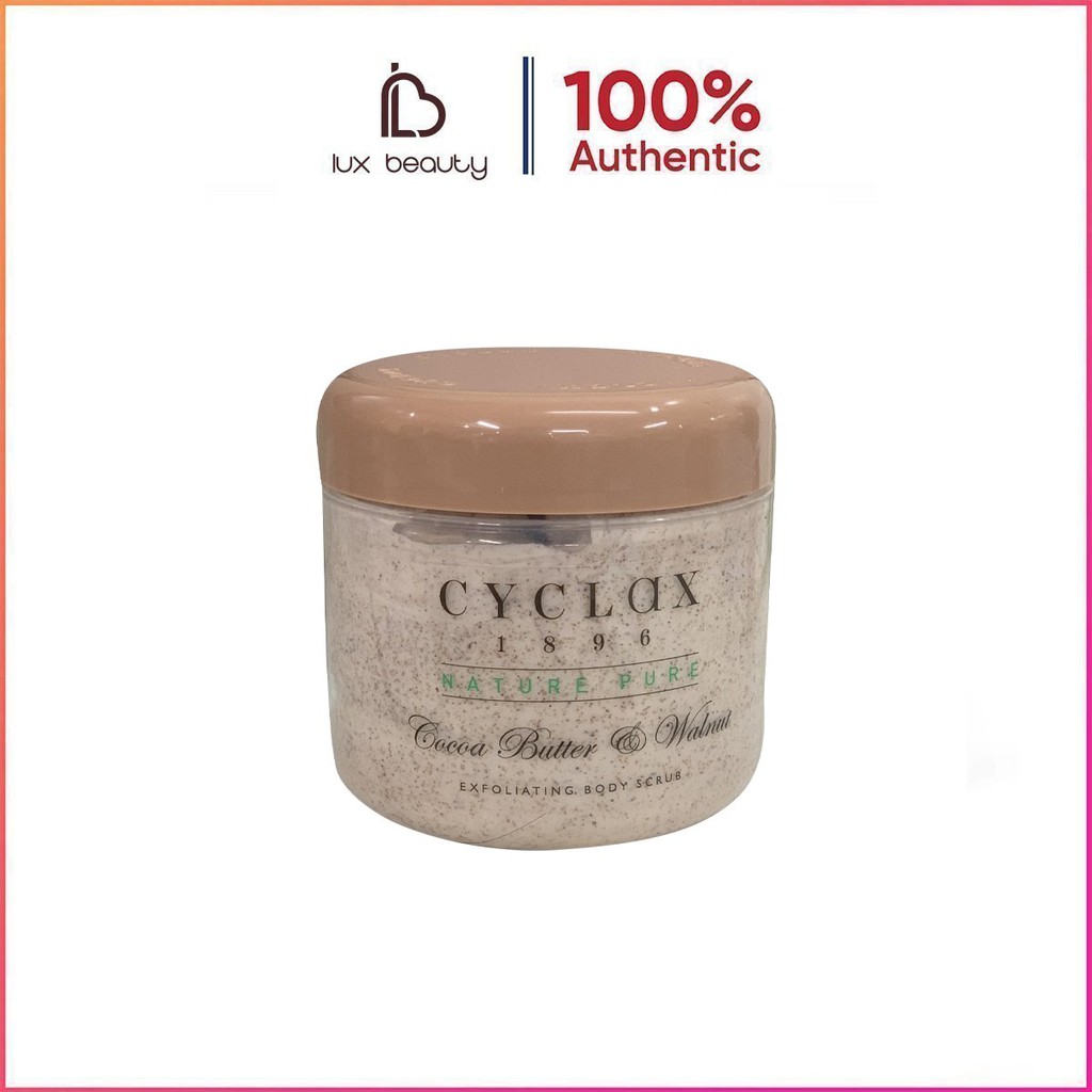 Tẩy da chết body Cyclax Nature Pure Cocoa Butter and Walnut Exfoliating Body Scrub