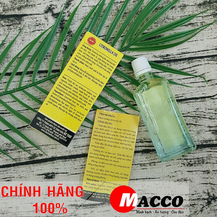 [Hàng chính hãng] TINH DẦU SẢ NGUYÊN CHẤT HIỆU BÉ THƠ CHAI NHỎ 50ml