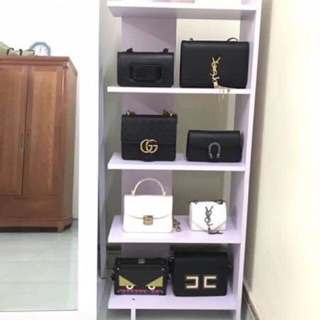 Kệ sách gỗ 5 tầng màu trắng