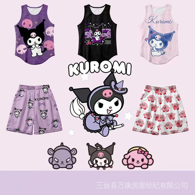 Quần Short Đi Biển Dáng Rộng Họa Tiết Ngôi Sao Kirby Kuromi Thời Trang Cho Nam Và Nữ cxbswxwk. my723