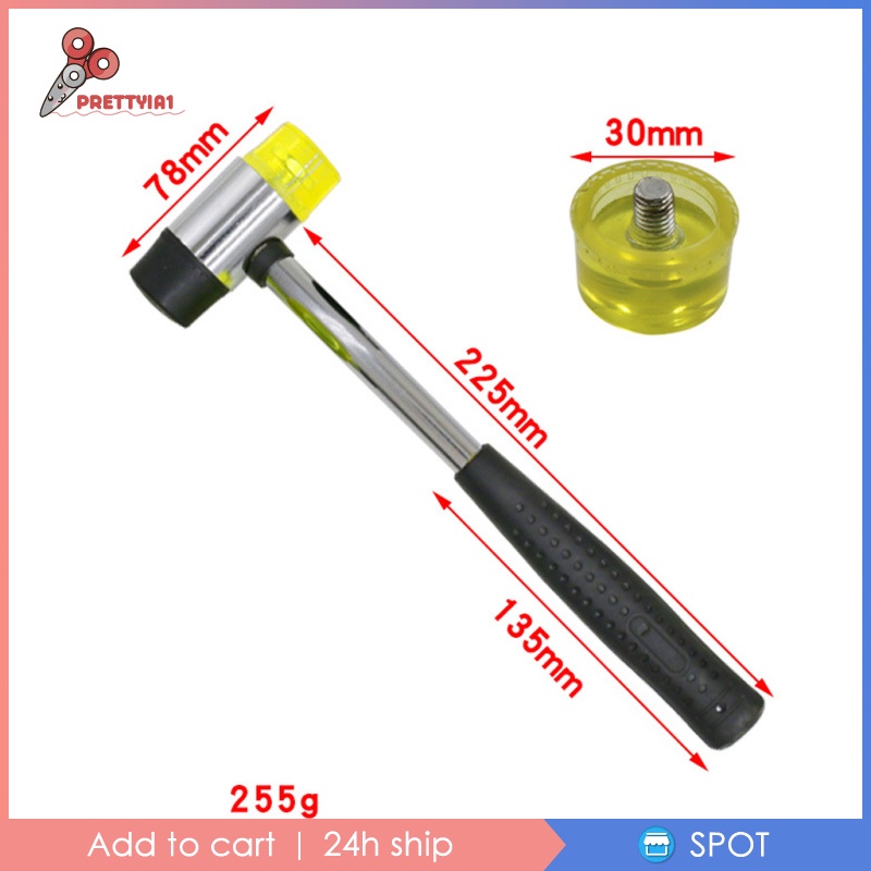 Búa Hai Đầu Cao Su Prettyia1 Kích Thước 30mm Chuyên Dụng Sửa Chữa Nội Thất