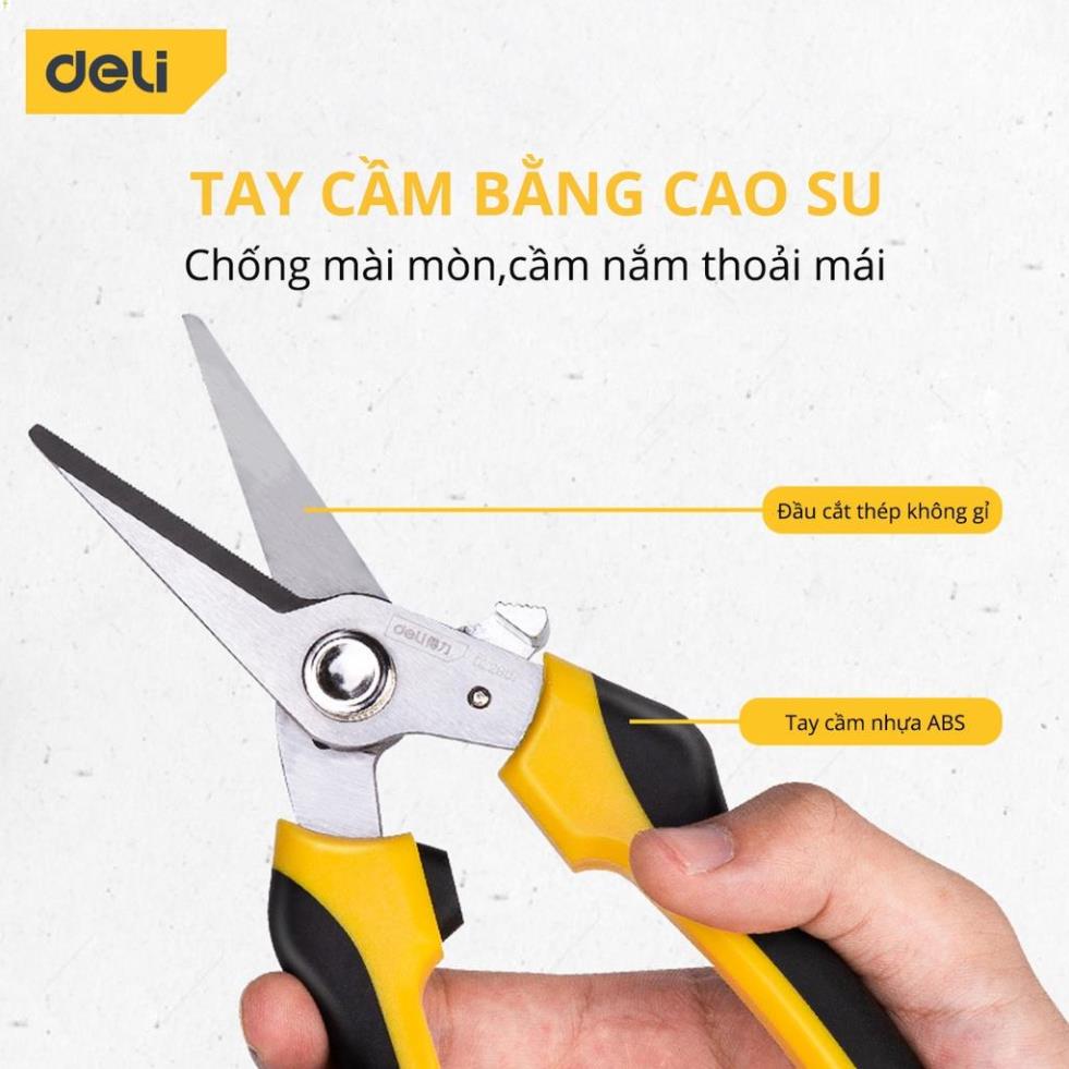 Kìm Cắt Đa Năng Deli Cao Cấp Kích Thước 8inch - Chất Liệu Chống Mòn, Gỉ - Sử Dụng Được Trên Nhiều Vật Liệu - DL2908 .
