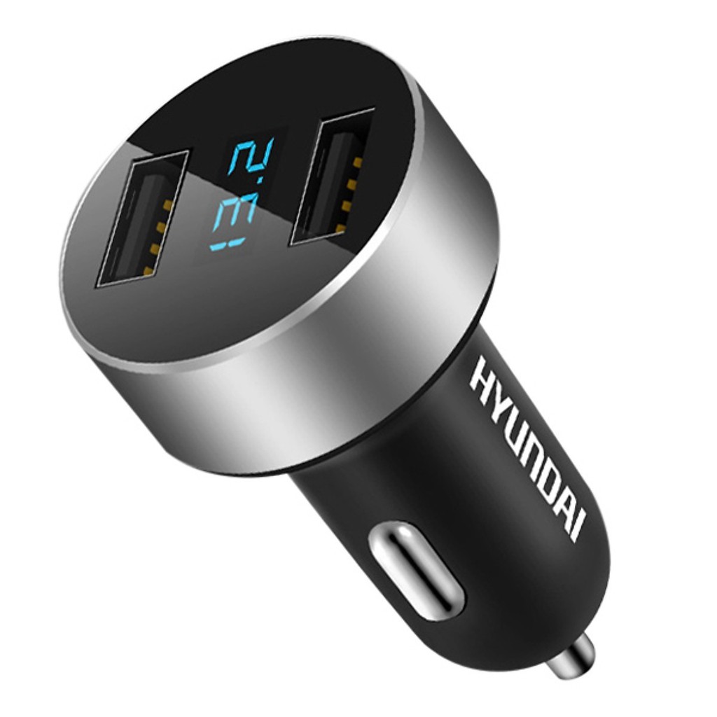 Bộ chia 2 cổng USB cắm trên ô tô xe hơi - màu bạc - HV Store 266