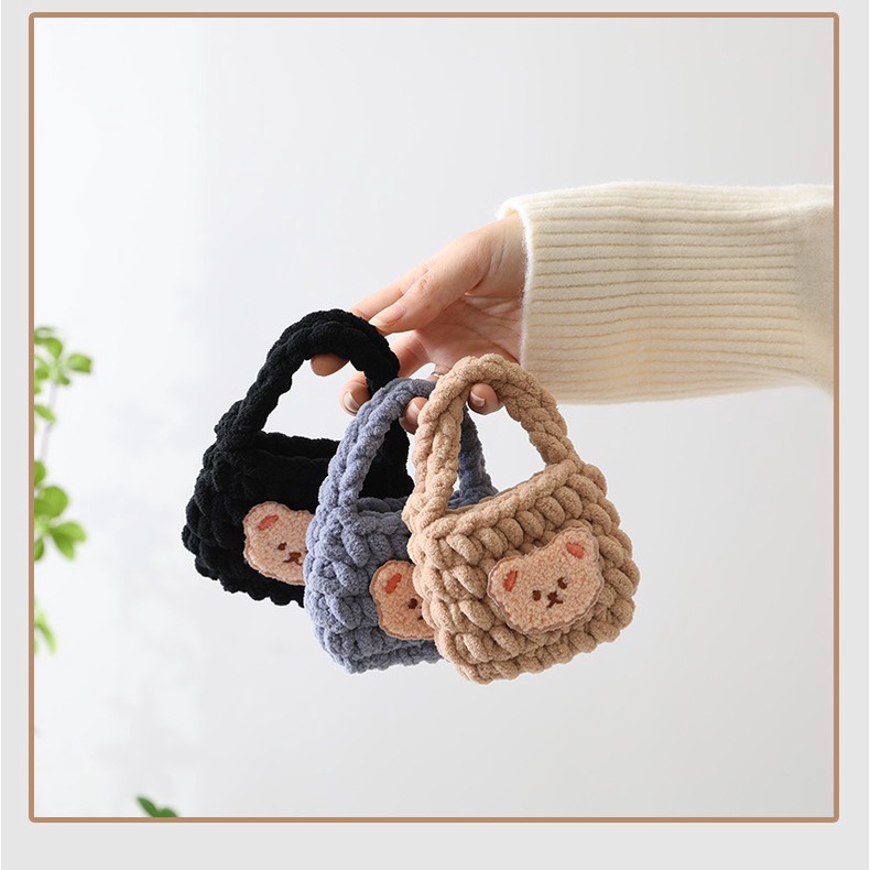 Túi xách nữ túi đeo chéo túi len mini handmade đi chơi cute
