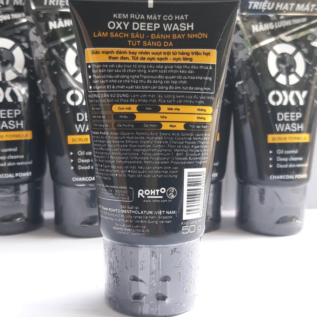 Kem sữa rửa mặt Oxy 50g - Perfect Deep Wash Oil Control White Complete Total anti-acne Prime Multi Action ngừa mụn