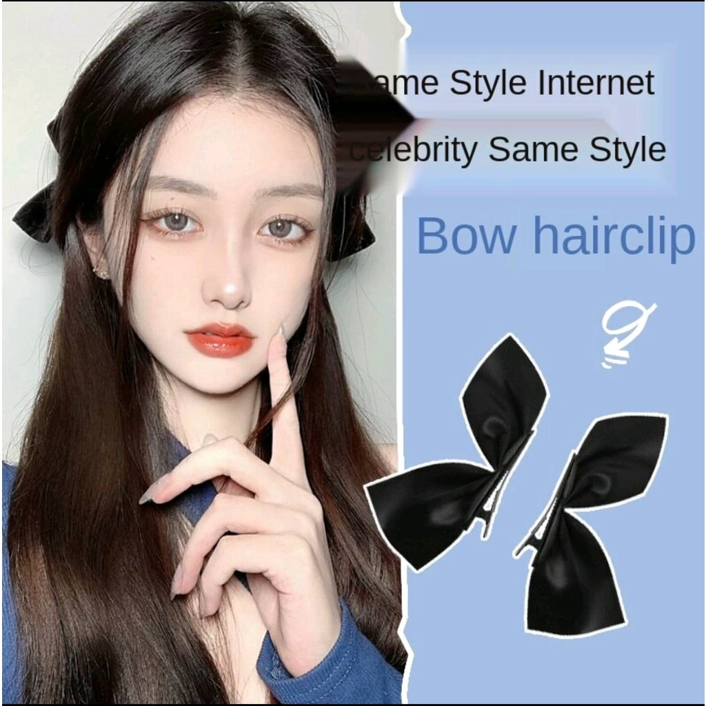 Set 2 kẹp tóc nơ 2 bên , Kẹp Tóc Nơ Phong Cách Hàn Quốc Xinh Xắn Cho Nữ