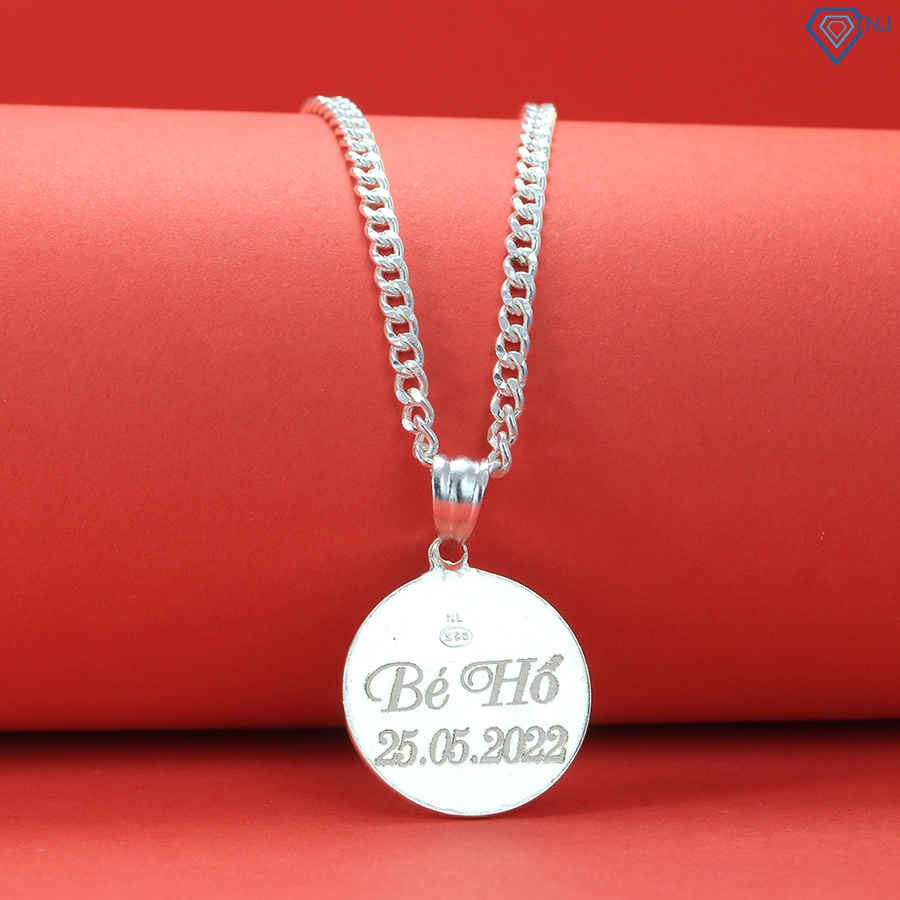 Vòng cổ bạc cho bé tuổi hổ khắc ngày tháng DCT0091 - Trang Sức TNJ