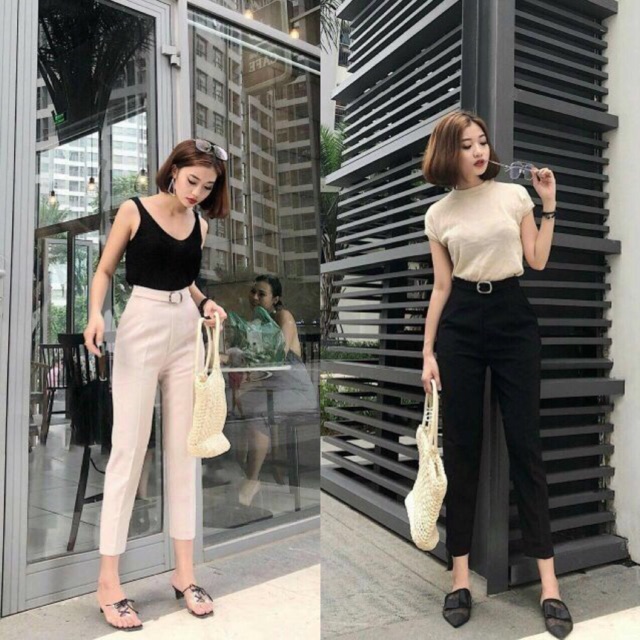 Quần baggy | Quần tây đai sắt vuông siêu đẹp