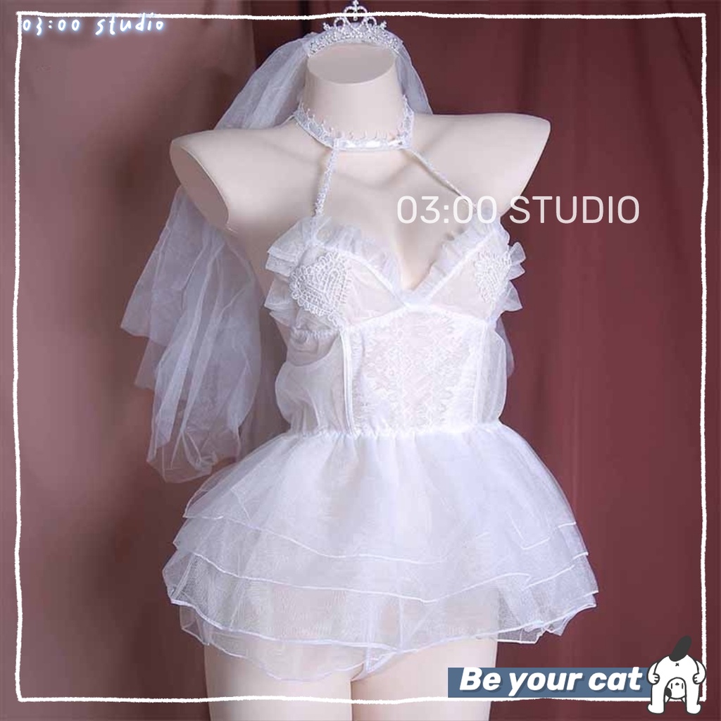 🤞Váy ngủ sexy🤞Đồ ngủ 2 dây ren cô dâu quà cưới cho nữ kèm chip quyến rũ đầm gợi cảm hở lưng khiêu gợi---014 | BigBuy360 - bigbuy360.vn