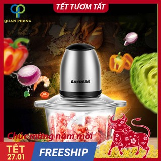 Hàng Chính Hãng Máy Xay Thịt Máy Xay Thực Phẩm Cối Thủy Tinh Màu Bạc 30024