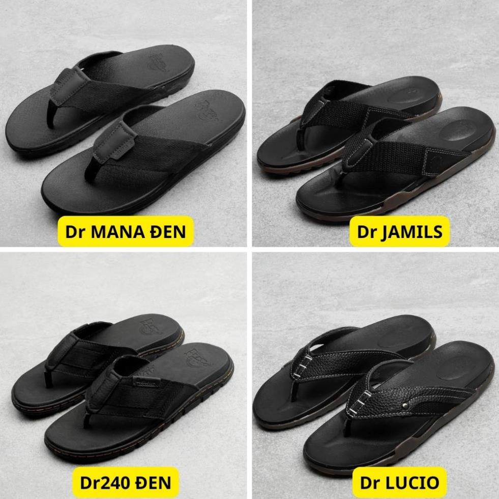 Dép nam xỏ ngón - Dép kẹp nam chính hãng Thái Lan - Fullbox Dr Martens - Da bò cao cấp V190 CAN