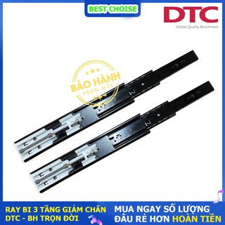 Ray trượt bi 3 tầng giảm chấn DTC - Bộ 2 cái