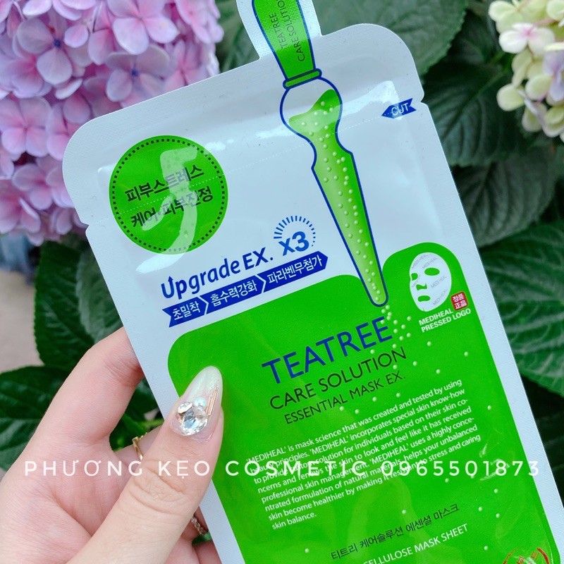 ( HÀNG CÓ SẴN) Mặt nạ giấy Mediheal Tea Tree Care Solution Essential Mask( Tràm trà)