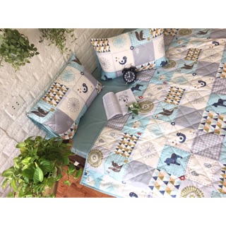 Bộ ga gối cotton hàn quốc 1.6*2m