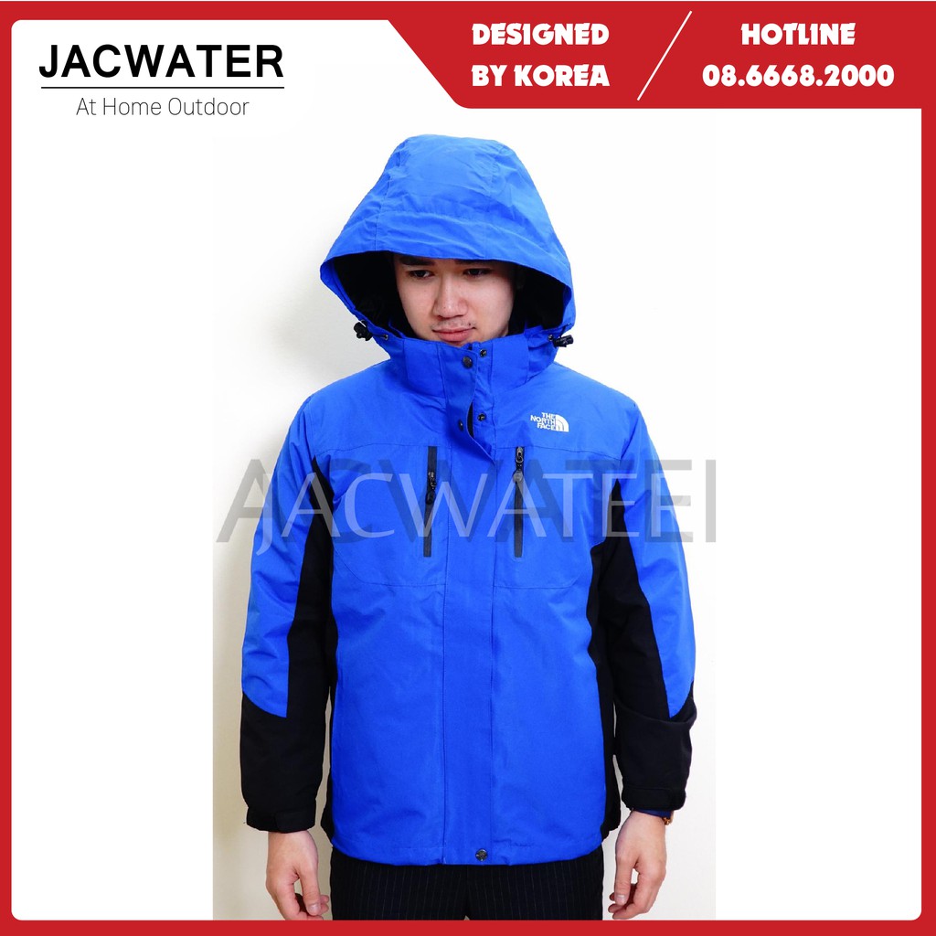 Áo gió lông vũ 5in1 giữ nhiệt tốt du lịch, vải GORE TEX chống nước JACWATER V5in1