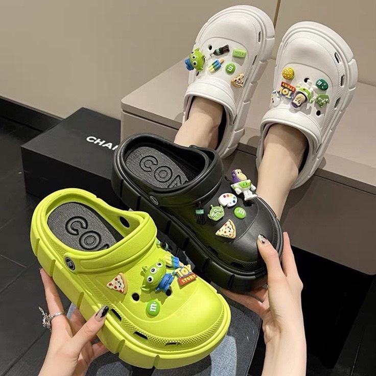 DÉP SỤC NỮ ĐẾ CAO 6,5CM  SIÊU CAO CHỐNG THẤM NƯỚC SIÊU NHẸ , CÓ THẾ KẾT HỢP PHỐI VỚI STICKERS ( tặng kèm stickers )