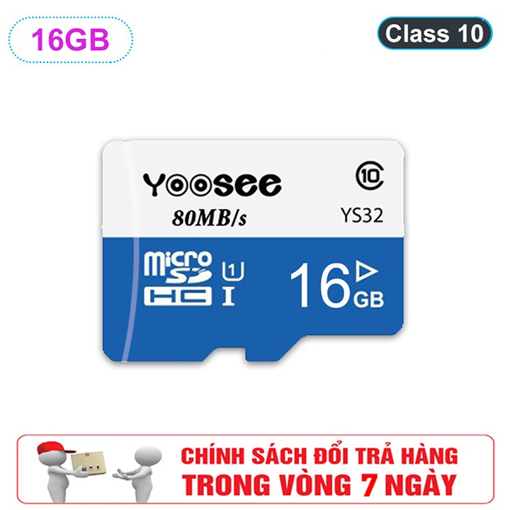 Thẻ Nhớ Camera Yoosee 16GB, Tốc Độ Đọc Class 10 (Bảo Hành 5 Năm) | BigBuy360 - bigbuy360.vn