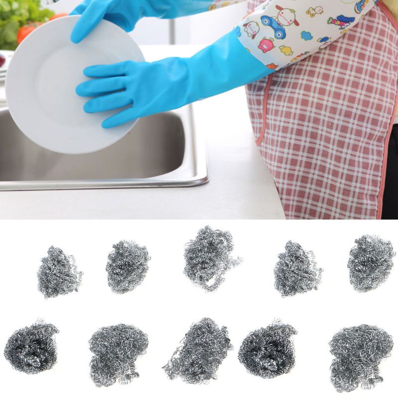 Set 6 Miếng Cước Thép Không Gỉ Dùng Để Rửa Chén Dĩa Tiện Dụng