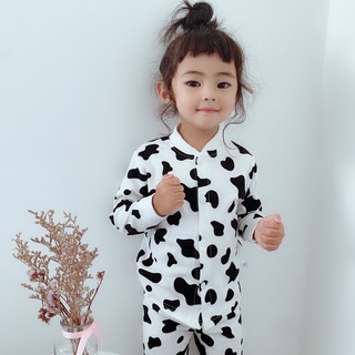 Đồ bộ thu đông cho bé, bộ dài tay mặc đi ngủ cài nút giữa cho bé size 73-120