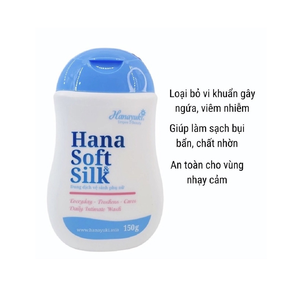 Dung dịch vệ sinh phụ nữ Hana Soft &amp; Silk