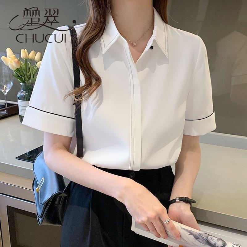 Áo Sơ Mi Chiffon Tay Ngắn Dáng Rộng Thời Trang Mùa Hè Dành Cho Nữ