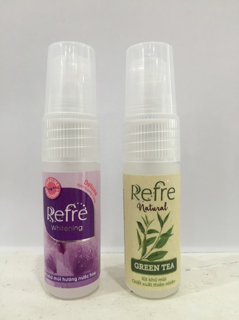 Xịt khử mùi Refre Natural hương nước hoa refre 6ml hương trà xanh (green tea) hoặc hương sang trọng (deluxe) | BigBuy360 - bigbuy360.vn
