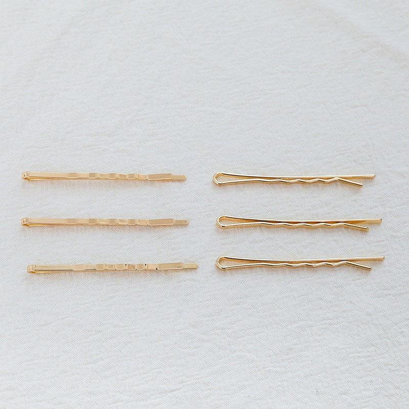 Kẹp tóc kim loại thiết kế đơn giản cho nữ