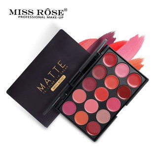 [SANY567 giảm 15% đơn 99K][Hàng mới về] Bảng màu son lì Miss Rose chống nước bền màu dài lâu