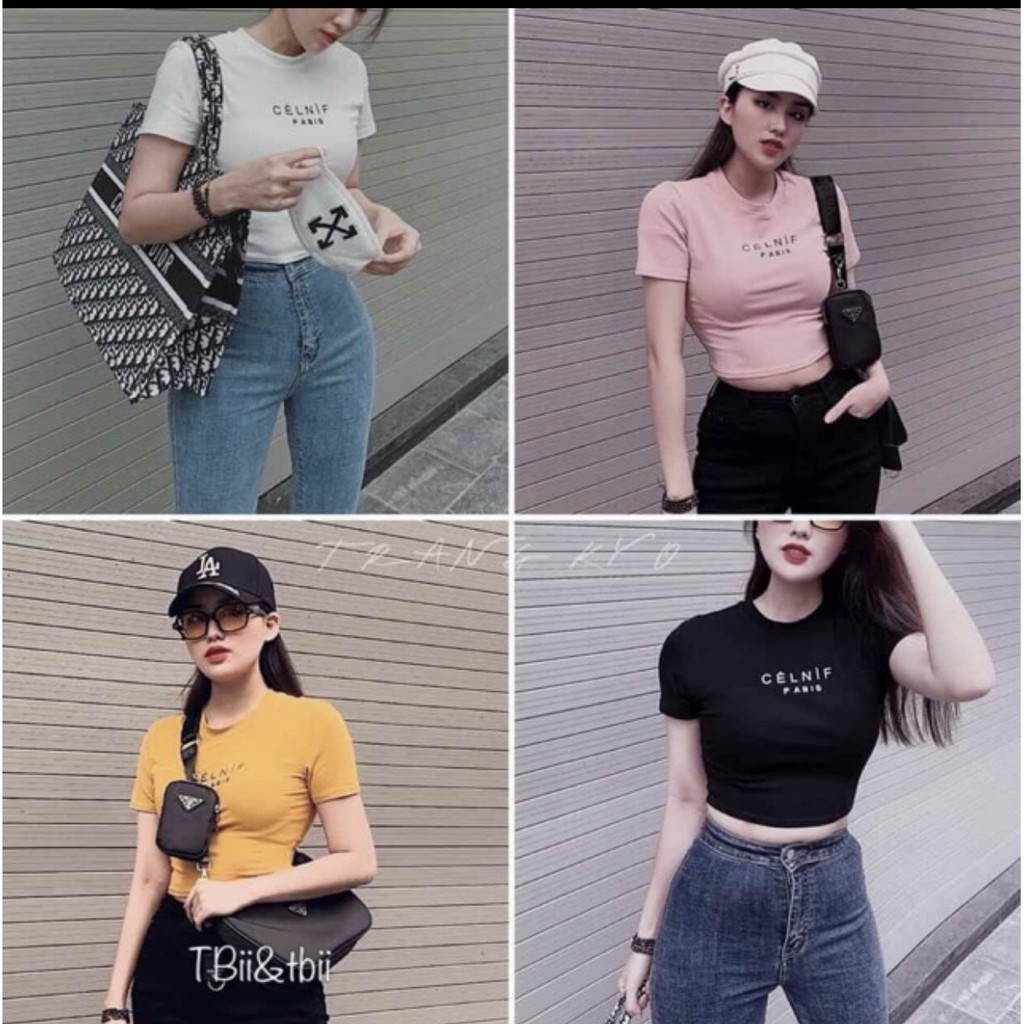 Áo Croptop 💖  💖FREESHIP Áo croptop ngắn tay ôm Chất co dãn 4 chiều, thoáng mát Thời Trang Mùa Hè 2021