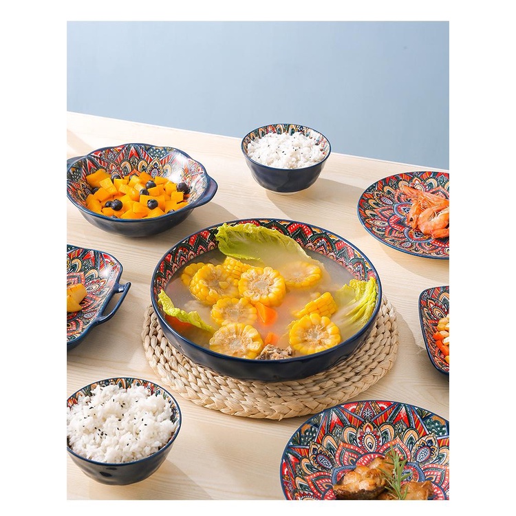 Đĩa Sứ Phong Cách Retro Sang Trọng Cho Gia Đình