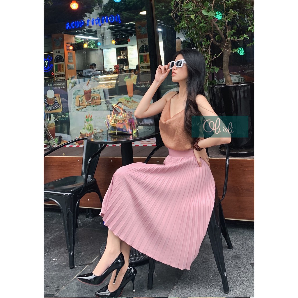 CHÂN VÁY XẾP LY màu hồng  Olioli Fashion | BigBuy360 - bigbuy360.vn