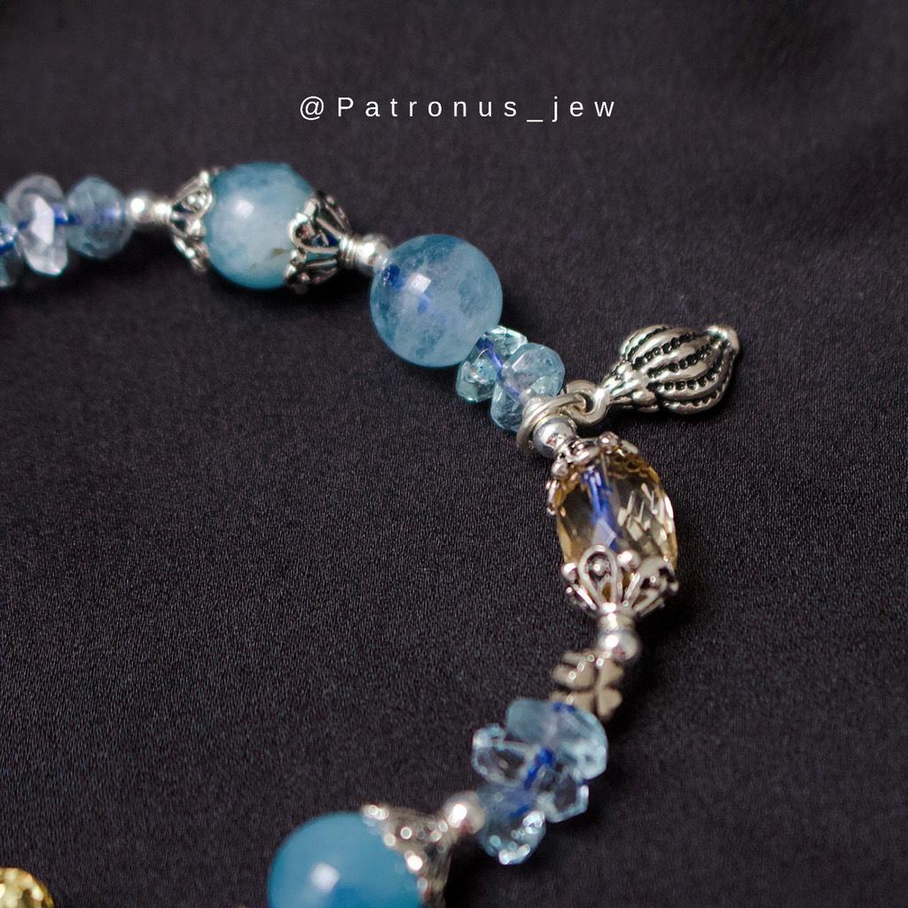 Vòng Tay Aquamarine Tiên Cá Charm Bạc 925 VTAC925 Patronus
