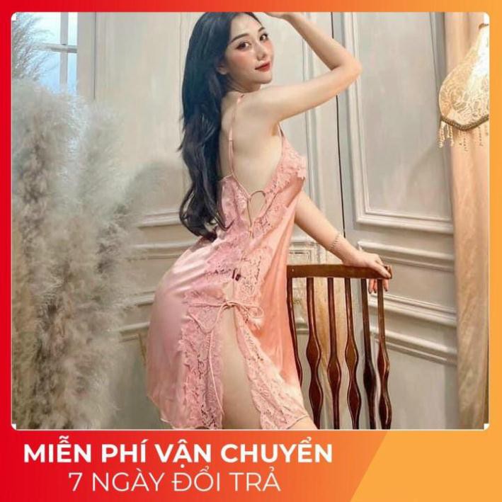 Váy Ngủ Sexy, Đầm Ngủ Nữ Đan Dây Hông Cực Sexy Chất Satin Dưới 70kg | BigBuy360 - bigbuy360.vn