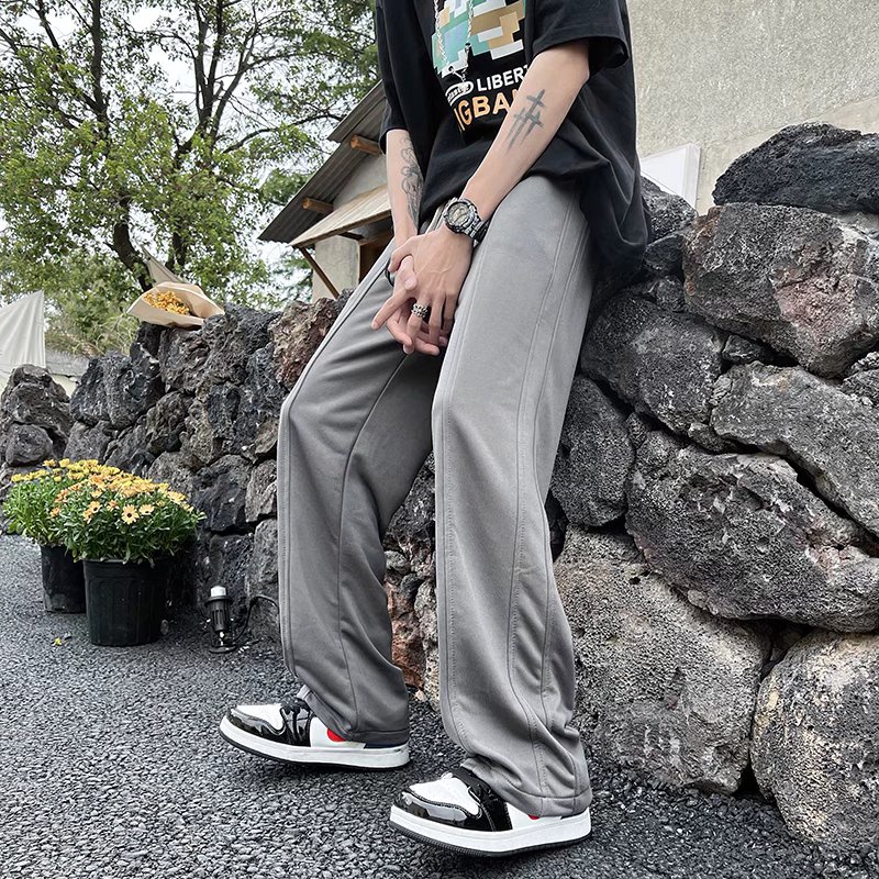 Quần Thể Thao Ống Rộng Màu Sắc Đơn Giản Dễ Phối Đồ Cho Nam Size S-3xl