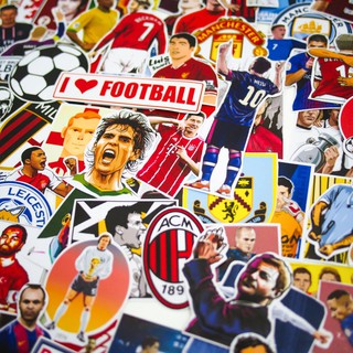 Set 100 Sticker hình dán bóng đá | hàng thương hiệu