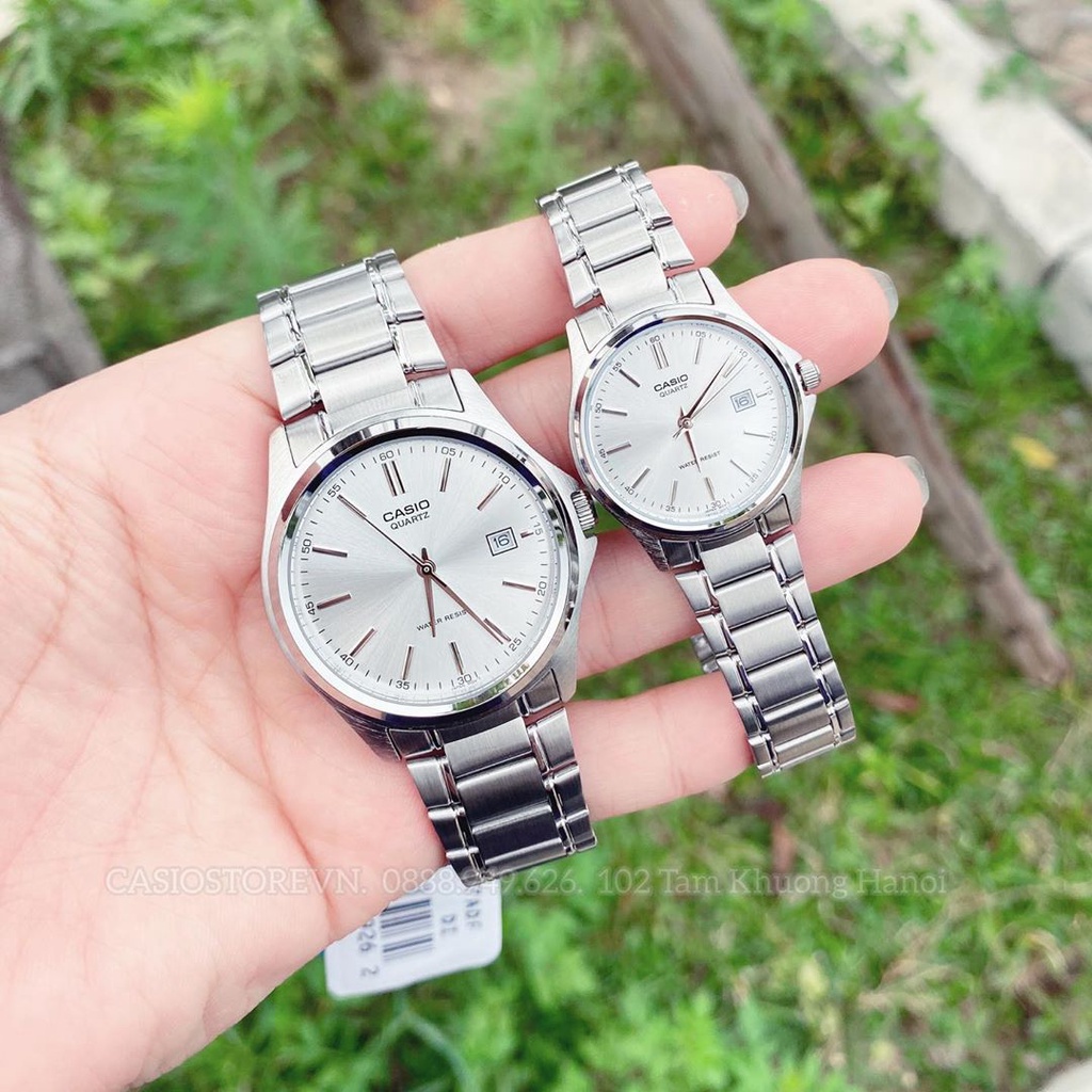 Đồng hồ Nữ Casio LTP-1183A-7ADF, đồng hồ chính hãng, dây thép bạc mặt bạc