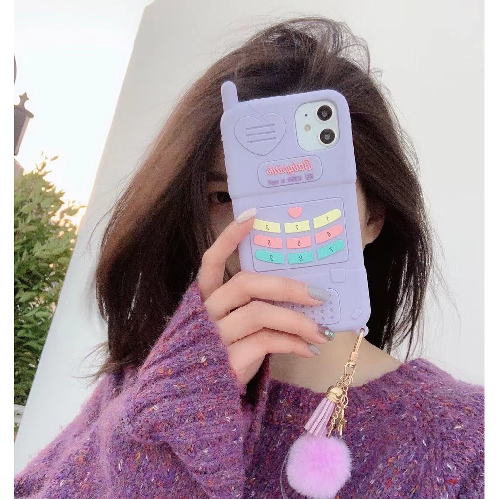 Hợp iphone case 12/12mini/12pro/12pro max/11/11pro/11pro max/xs max/xr/xs/x/8/7/8plus/7plus Barbie cell phone DPhim hoạt hình âm thanh nổi  Ống kính bảo vệ trọn gói