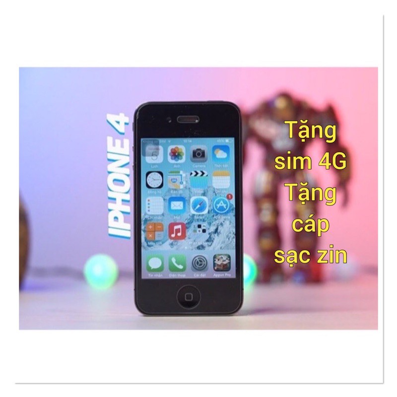 [ IP4  ] máy điện thoại iphon 4 giá rẻ , làm máy phụ nghe gọi zalo fb mess - tặng kèm cáp sạc - hỗ trợ bảo hành đổi trả | BigBuy360 - bigbuy360.vn