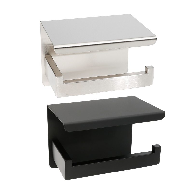 Giá Đỡ Cuộn Giấy Vệ Sinh Gắn Tường Kèm Khay Đựng Đa Năng Tiện Dụng Cho Phòng Tắm / Nhà Bếp