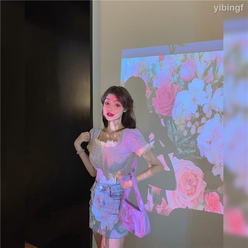 Set Áo Len Tay Dài Phối Ren Và Chân Váy Jeans Thời Trang Cho Nữ | BigBuy360 - bigbuy360.vn