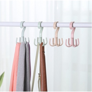 Móc nhựa 4 chấu treo đồ, quần áo,túi xách xoay 360 độ - móc 4 chấu mn325