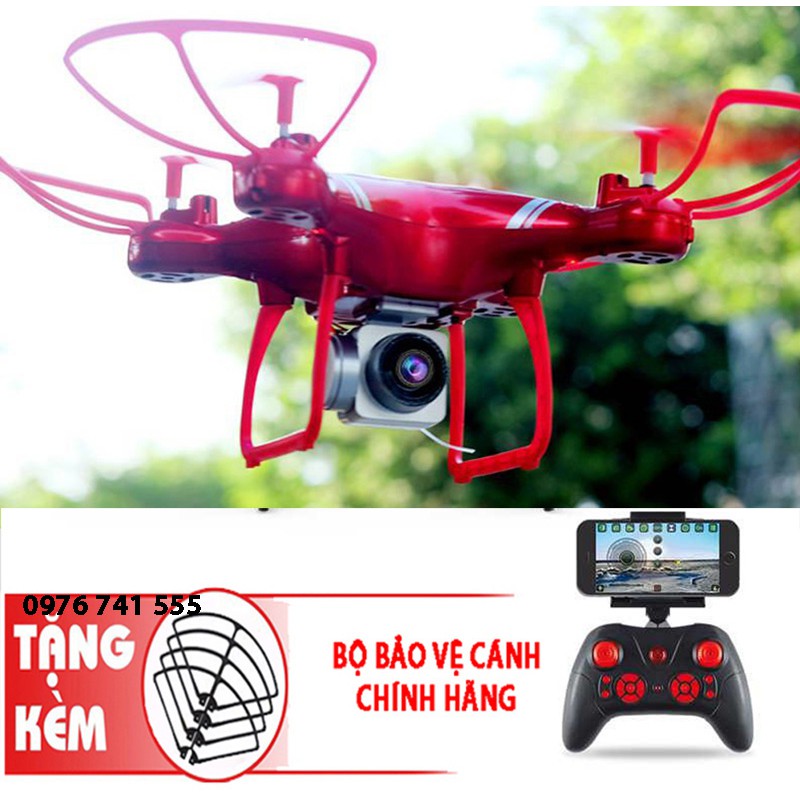 [Gồm camera] Máy bay Flycam KY101 Cao cấp, kết nối Wifi với điện thoại + Tặng tay cầm điều khiển từ xa