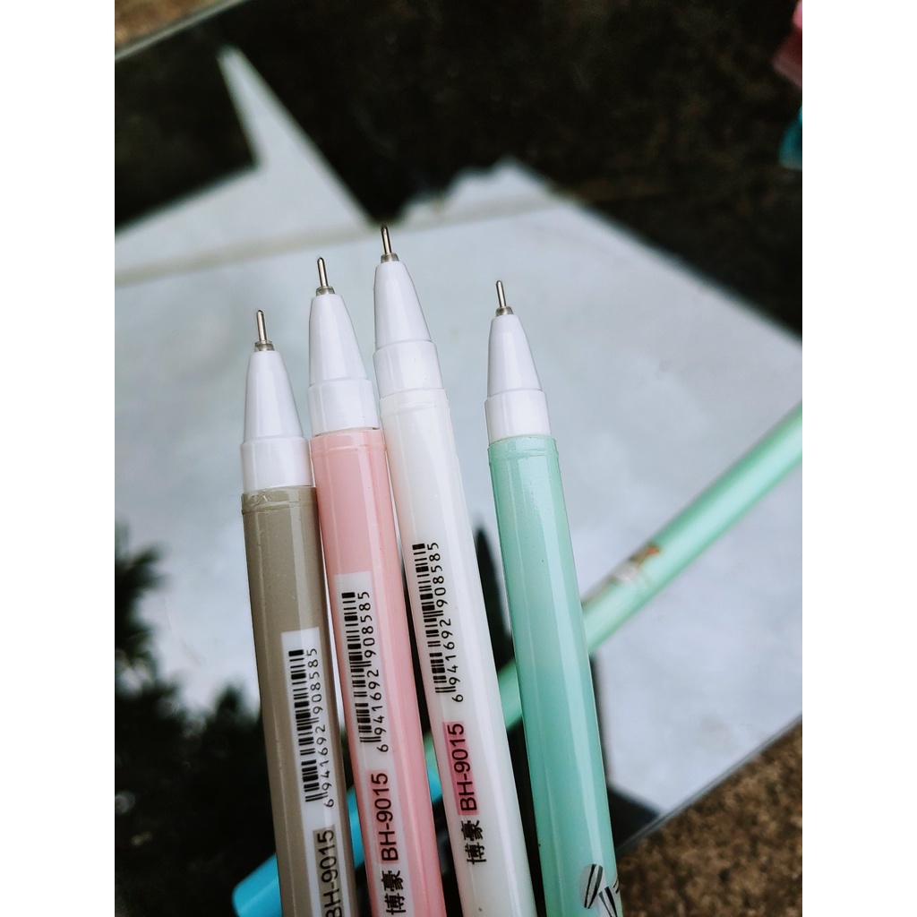 Bút bi nước mực gel , bút bi cute mực đen ngòi kim 0.38mm - 01 bút