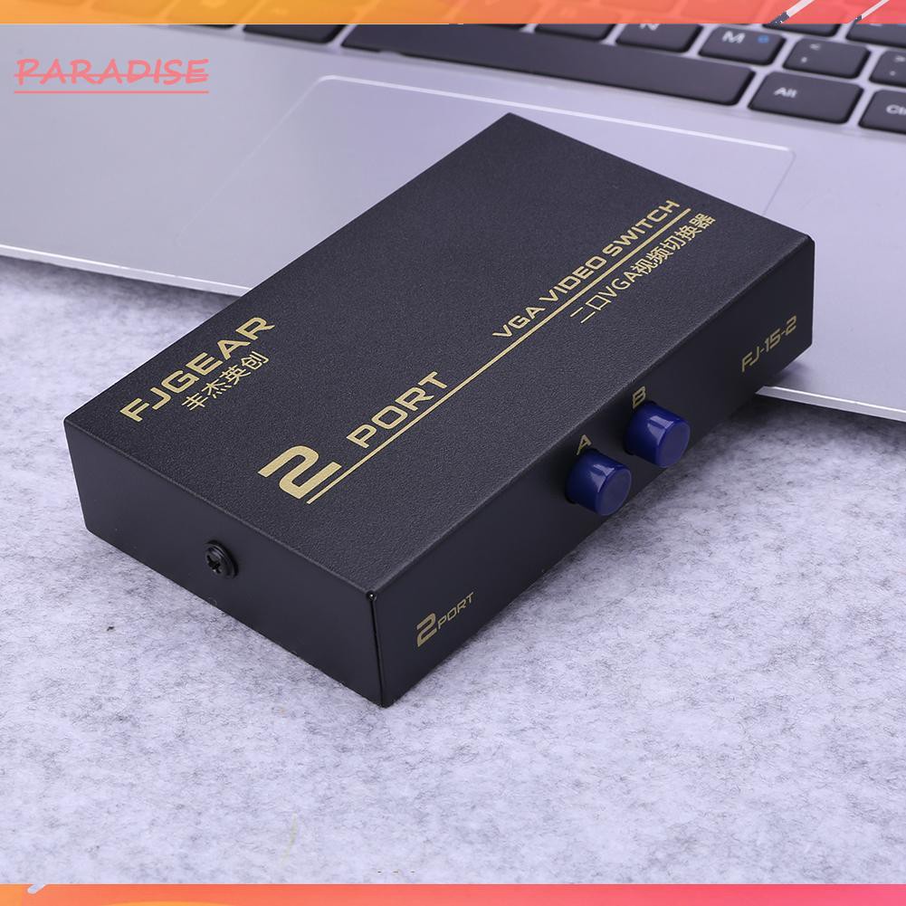 Paradise1 130MHz 1 to 2 Monitor Switch VGA Video Splitter Converter Adapter Box